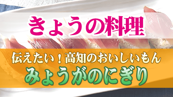 きょうの料理 伝えたい 高知のおいしいもん みょうがのにぎり