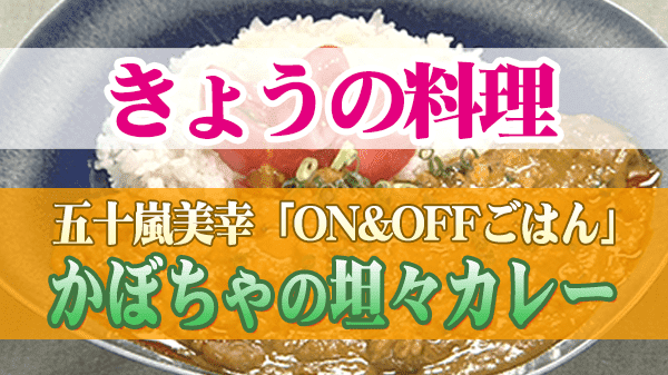 きょうの料理 五十嵐美幸 かぼちゃの坦々カレー