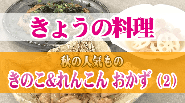 きょうの料理 秋の人気もの きのこ＆れんこん おかず