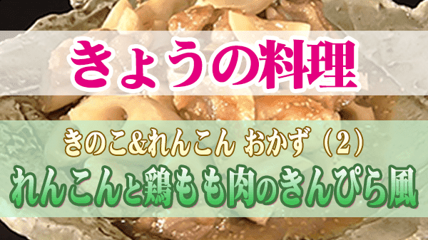 きょうの料理 秋の人気もの れんこんと鶏もも肉のきんぴら風