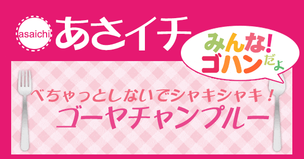 あさイチ みんな！ゴハンだよ 作り方 材料 レシピ ゴーヤチャンプルー