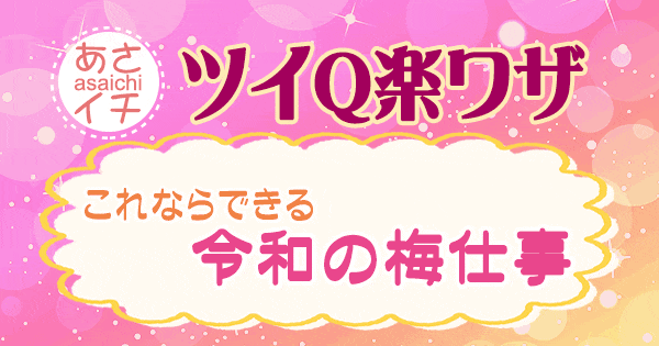 あさイチ 作り方 材料 レシピ ツイQ楽ワザ 梅仕事 梅干し