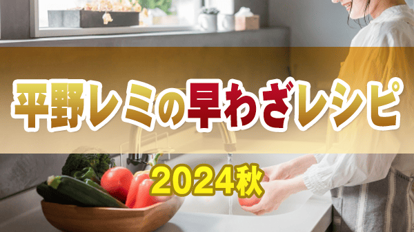 平野レミの早わざレシピ 2024年 秋